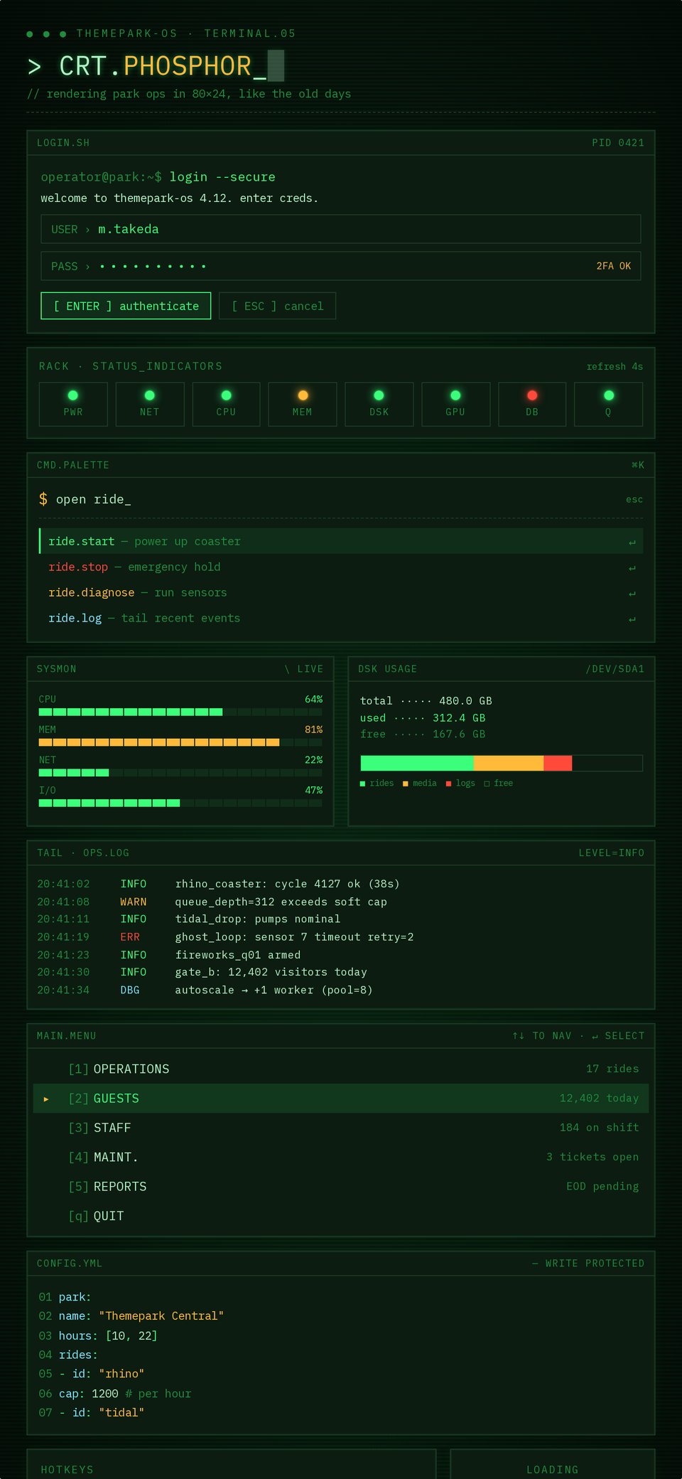 CRT Terminal preview
